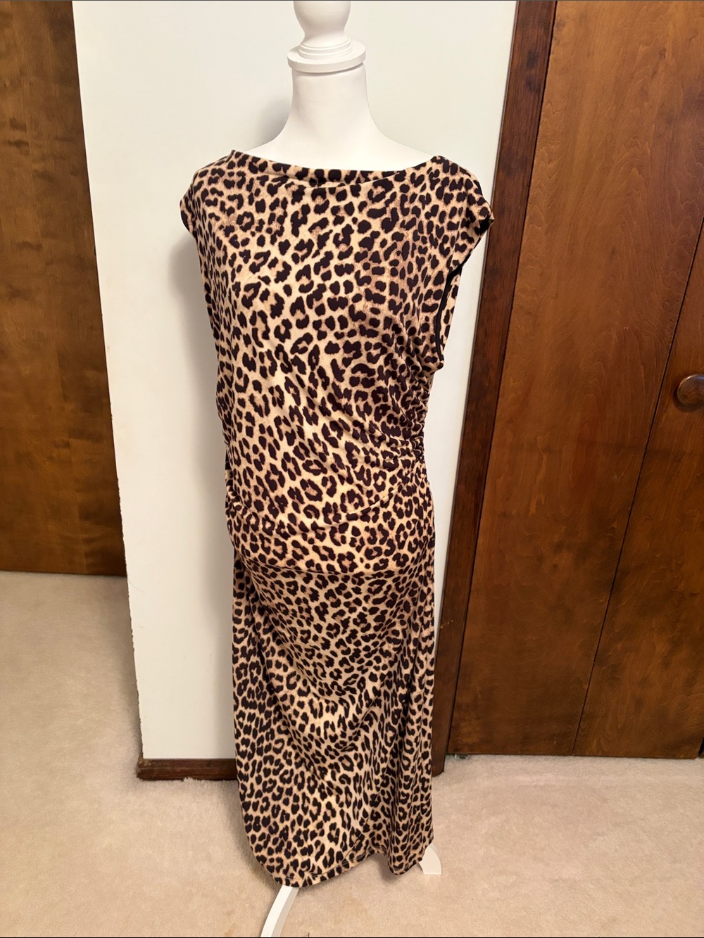 H&M Leopard Print Maxi Dress - Beige and Brown